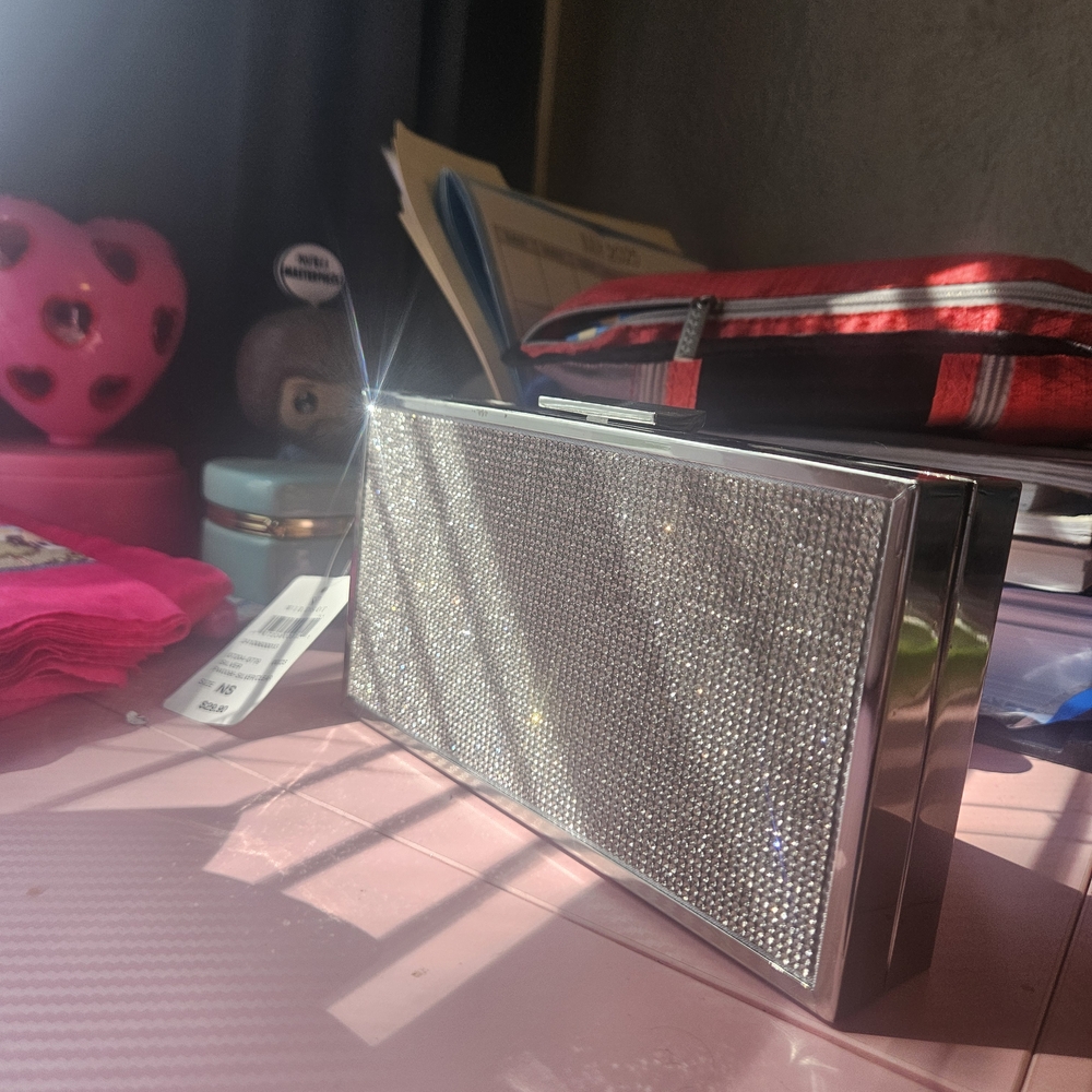 Windsor Silver Rhinestone Clutch